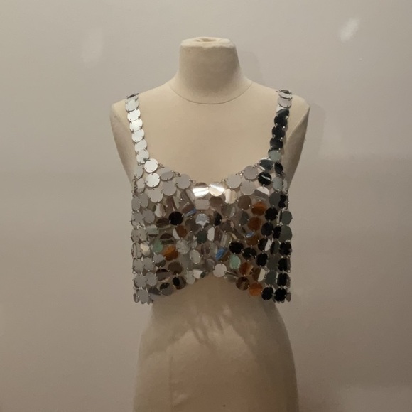 Superdown Maren Top in Silver, Size: L/XL - Picture 6 of 10